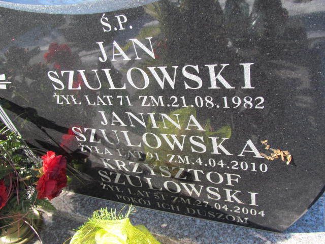 Janina Szulowska Dys - Grobonet - Wyszukiwarka osób pochowanych