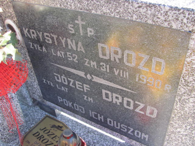 Józef Drozd 1930 Dys - Grobonet - Wyszukiwarka osób pochowanych